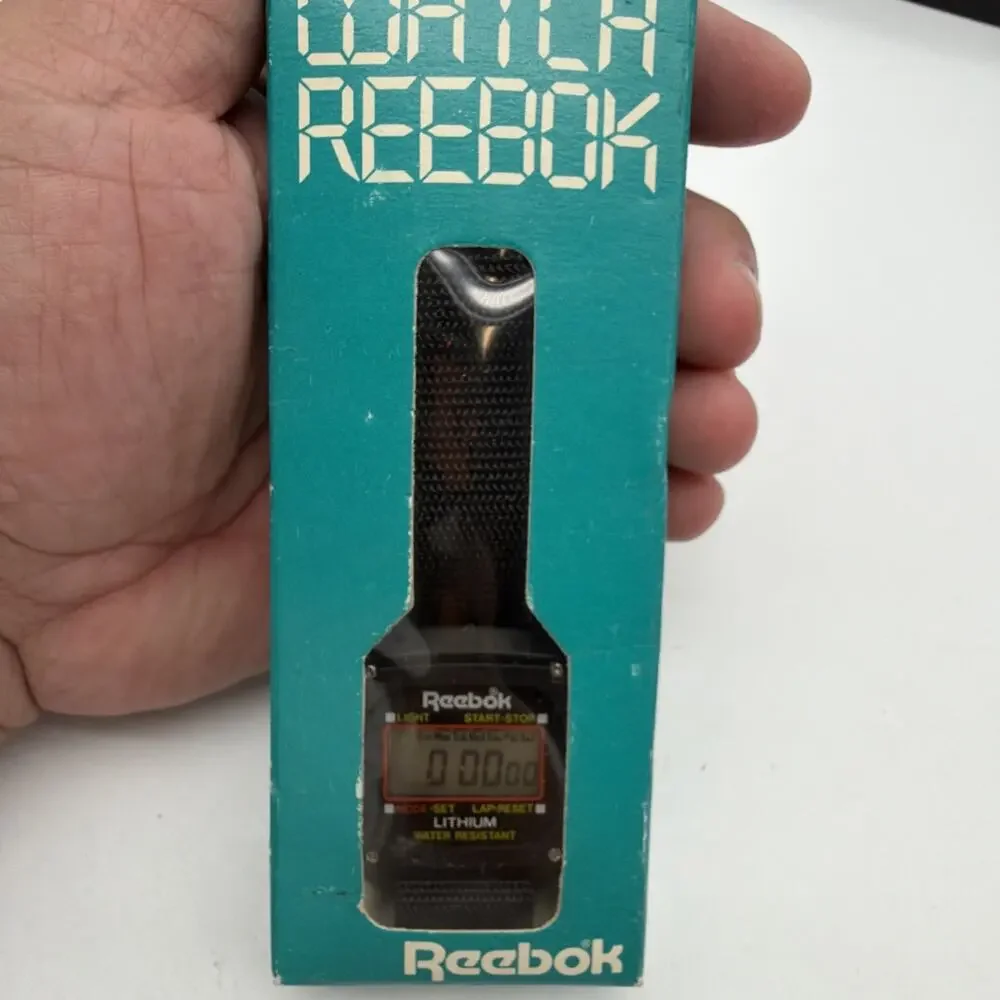 Vintage Watch Reebok Digital Wrist Watch Promo Untested New Battery Working